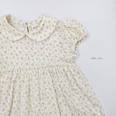 bebe nine46  (65cm-115cm) 2色圓翻領點點洋裝6