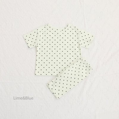 LIME&BLUE29｜(80-118cm MOM-DAD)  明星波點親子套裝10