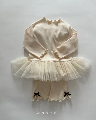 AOSTA34｜(6m-5y) 緞帶捲邊小喇叭褲23