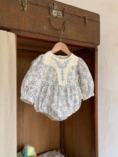 JE596｜(66cm-90cm) 藍色花藤包屁衣24