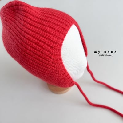 my_bebe32｜(18m~6y) 針織綁帶帽7