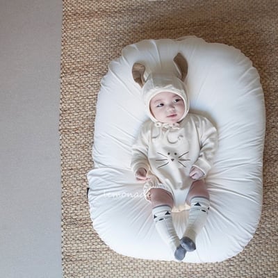 LEMONADE45｜(55cm-85cm) 2色小貓包屁衣含帽子8