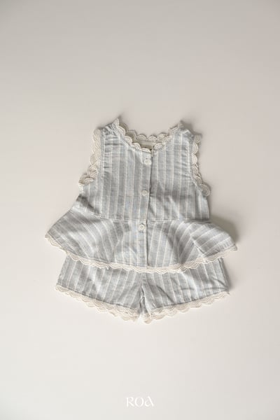 ROA02｜(6m-18m) 2色蕾絲波浪邊套裝3