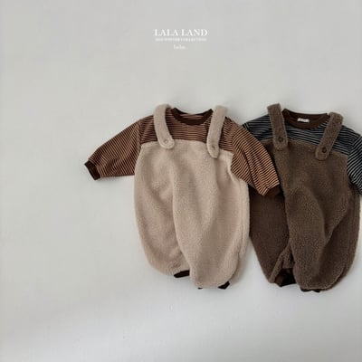 lala land12｜(60cm-83cm) 2色刷毛吊帶褲15