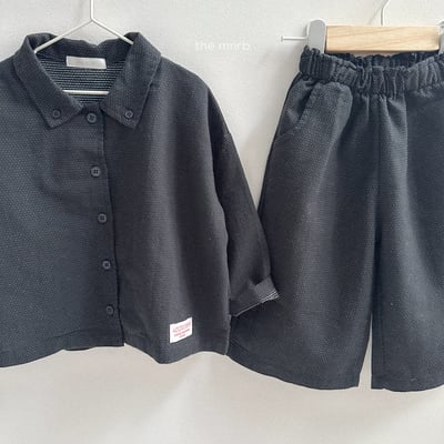MiniRobe22｜(70cm-110cm)kids 2色素色口袋直筒寬庫16