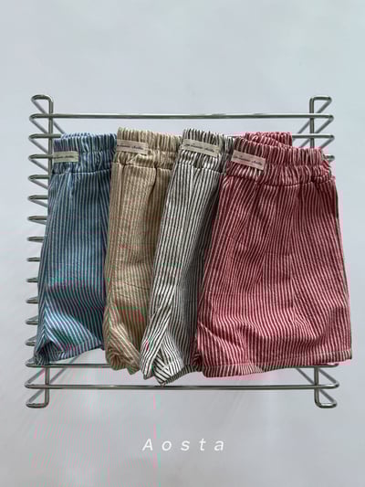 AOSTA26｜(6m-5y) 4款線條小標短褲5