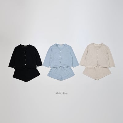 bebe nine47  (65cm-115cm) 3色素色簡約三件組2