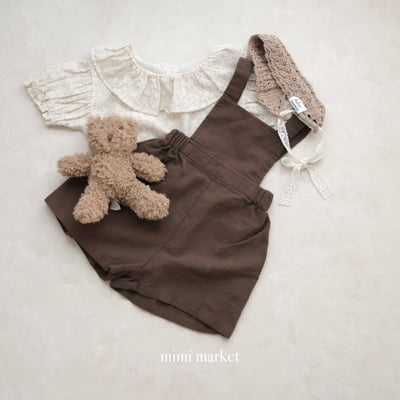 mimi market23 (75-90cm)  亞麻背帶褲7