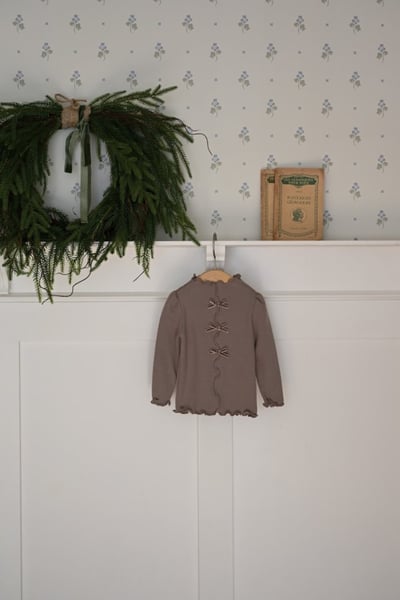 ROA39｜(6m-18m) 3色蝴蝶結緞帶捲邊上衣7