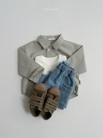 MiniRobe26｜(70-110) 雙排釦格紋襯衫11