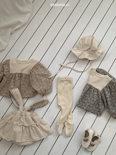 Bebe holic40｜(3m-18m) 春日碎花娃娃袖襯衫8