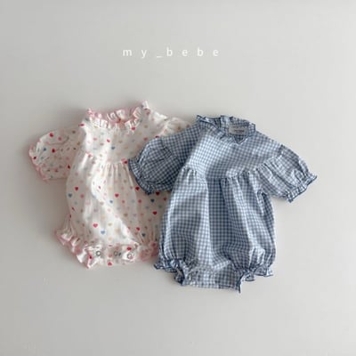 my_bebe12｜(58-72cm) 荷葉滾邊包屁衣1