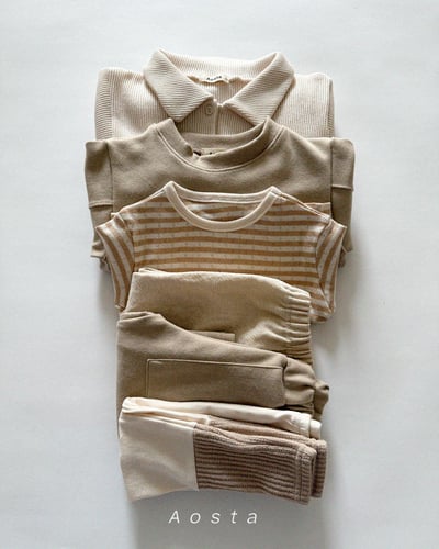 AOSTA08｜(6m-5y) 日常壓線休閒上衣10