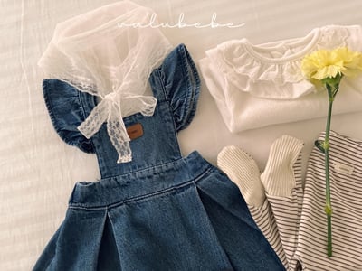 Valubebe75｜(65-90) 荷葉牛仔洋裝8