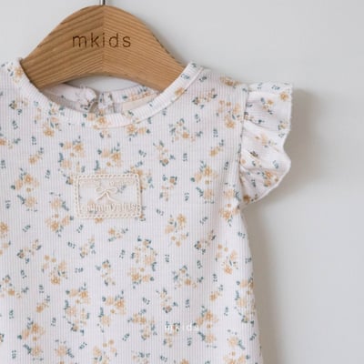 M-KIDS06｜(65-115cm) 素面/碎花飛袖套裝6