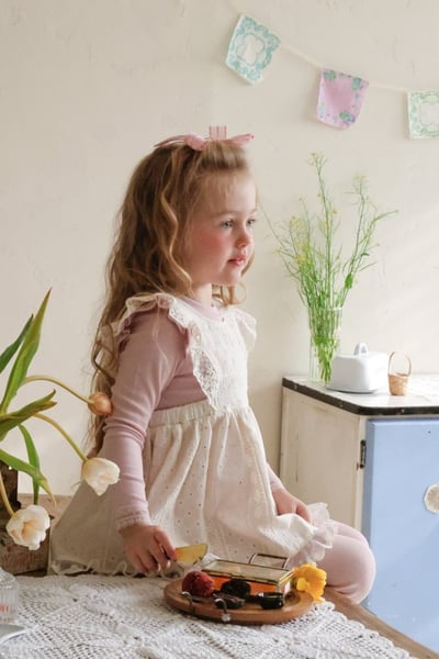 FLO26｜(75-140) 2色法式蕾絲拉鍊圍裙23