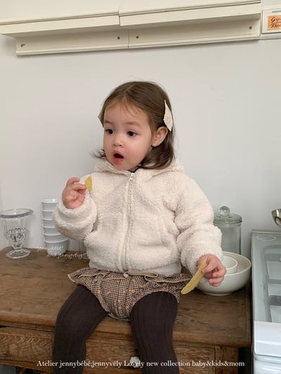 JE 655｜(80-110cm)  兔耳羊羔毛外套16