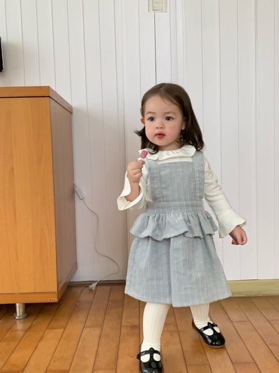 JE637｜(73cm-110cm) 麻花和葉背心洋裝/喇叭袖上衣11