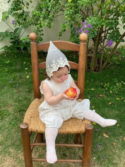 JE56｜(73-100cm) 刺繡花邊連身衣3