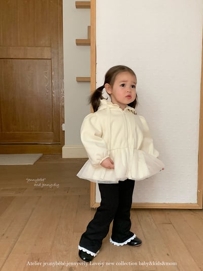 JE 644｜(80-110cm)  荷葉邊拉鍊外套16