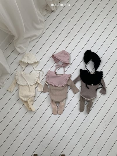 Bebe holic30｜(3m-18m) 鈕扣坑條包屁衣13