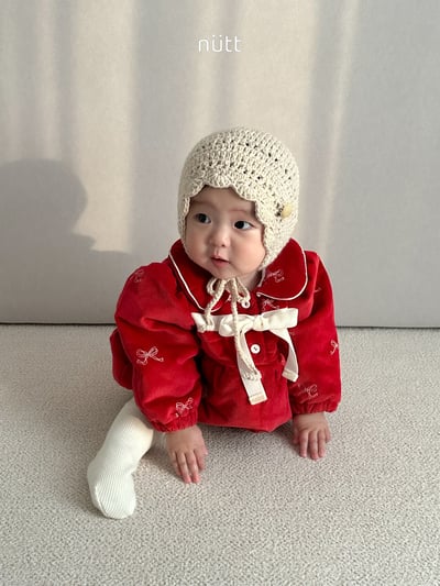 Nutt05｜(3m-16m) 蝴蝶結夾層棉包屁衣9