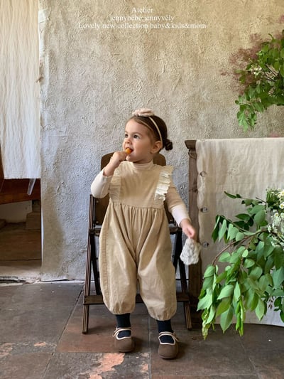 JE591｜(73-100cm) 蕾絲花邊連身褲/素面高領上衣19