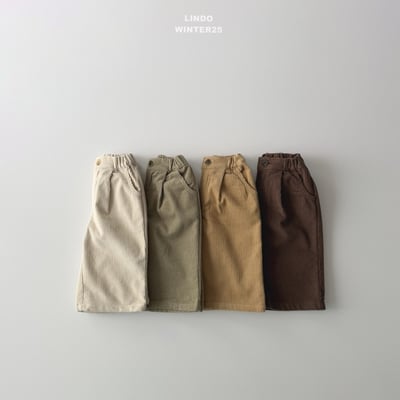 Lindo60｜(80cm-125cm) 燈芯絨直筒寬褲4