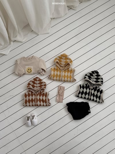 Bebe holic21｜(6m-18m) 菱格紋連帽針織背心19