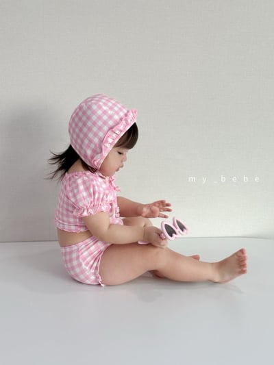 my_bebe04｜(75-105cm) 抓皺比基尼泳衣含泳帽11