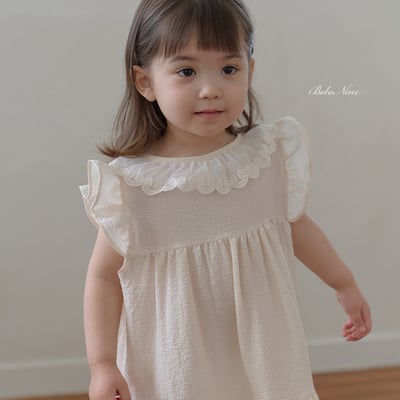 bebe nine42  (65cm-115cm) 2色氣質蕾絲領洋裝10