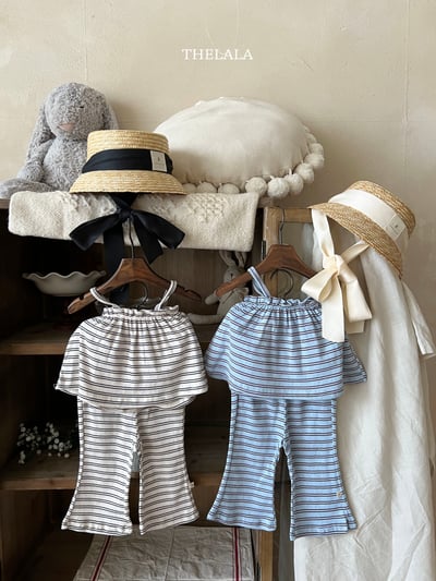 thelala39｜ (70-115) 條紋細肩套裝9