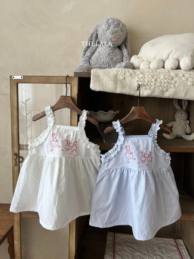 thelala62｜ (70-115) 刺繡花邊無袖洋裝1