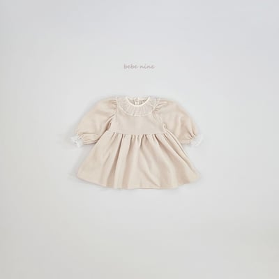 bebe nine32 (65cm-115cm) 2色蕾絲領綁帶洋裝13