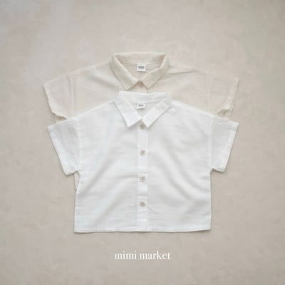 mimi market32 (75-90cm)  素色亞麻襯衫3