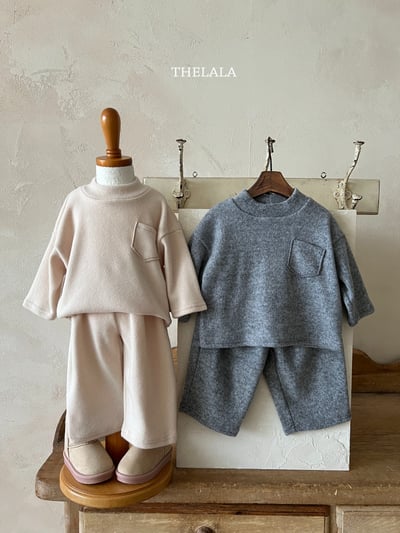 thelala51｜ (1y-6y) 素面口袋休閒套裝1
