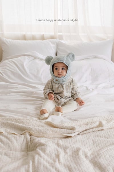 M-KIDS10｜(55-80cm) 2色口袋格紋圓領包屁衣5