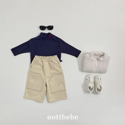 Oottbebe68｜(1y-7y)   日系復古拼接褲10