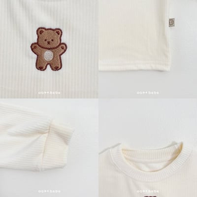 Oottbebe08｜(1y-7y) 絲絨小熊上衣14