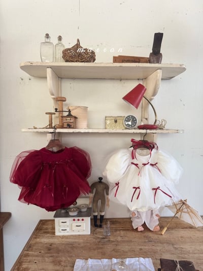 Marron 69｜(3m-18m) 蝴蝶緞帶薄紗蓬蓬裙包屁衣13