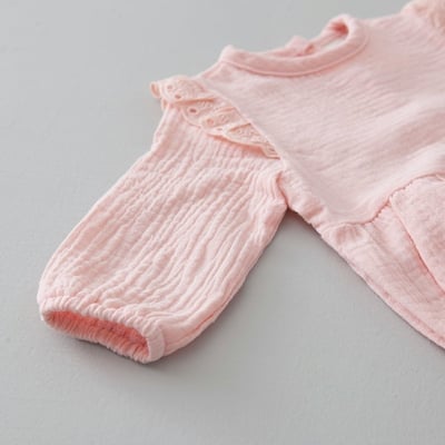 LEMONADE53｜(55cm-85cm) 2色飛袖蕾絲包屁衣含帽子23