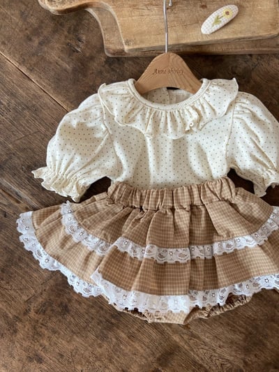 Anne Shirley10｜(1y-5y) 3色荷葉波點公主袖上衣13