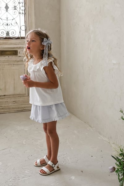 FLO35｜(75-140) 荷葉波浪領上衣3