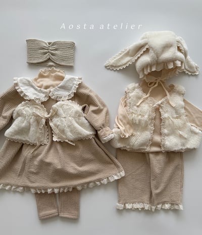 AOSTA50｜(6m-5y) 蕾絲花邊碎花洋裝4