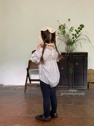 JE553｜(66-90cm) 花邊袖碎花包屁衣14