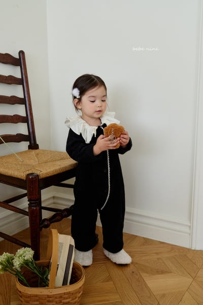 bebe nine52 (55cm-85cm) 2色荷葉翻領滾邊連身衣3