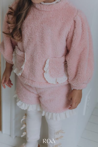 ROA06｜(80cm-120cm) 2色口袋造型素色絨毛套裝13