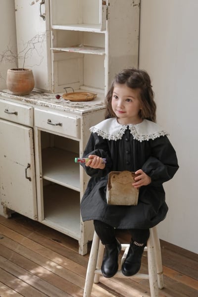 FLO30｜(75-135cm) 2色雪花翻領洋裝16