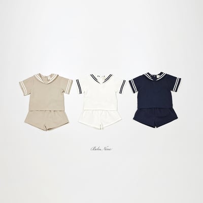 bebe nine36  (65cm-115cm) 3色海軍線條領套裝2