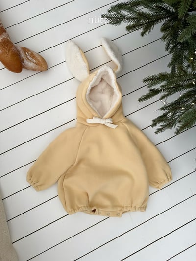 Nutt09｜(3m-16m) 小兔刷毛連身包屁衣5